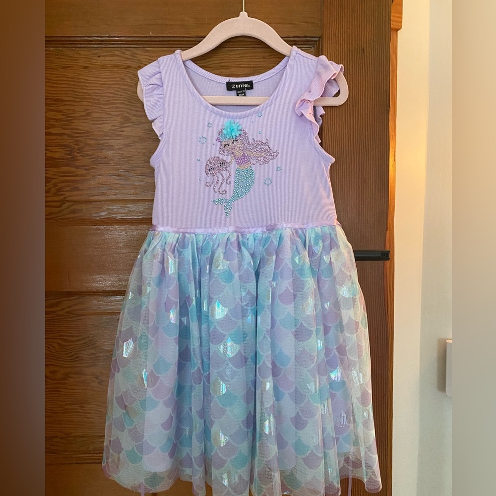 Zunie Mermaid Dress Kids Size 5 🧜🏼‍♀️